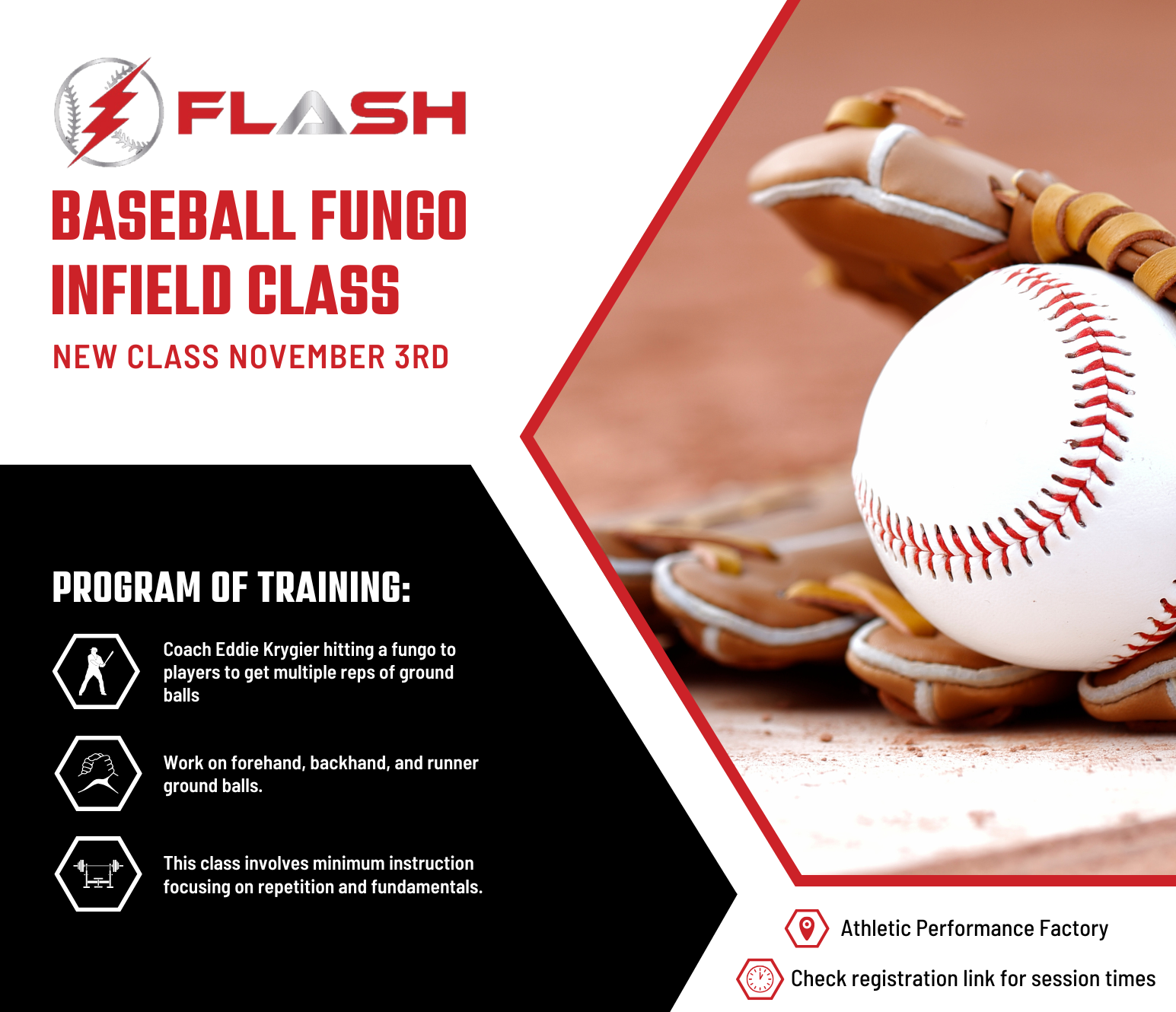 Navy Blue and Gray Modern Baseball Camp Promotion Flyer